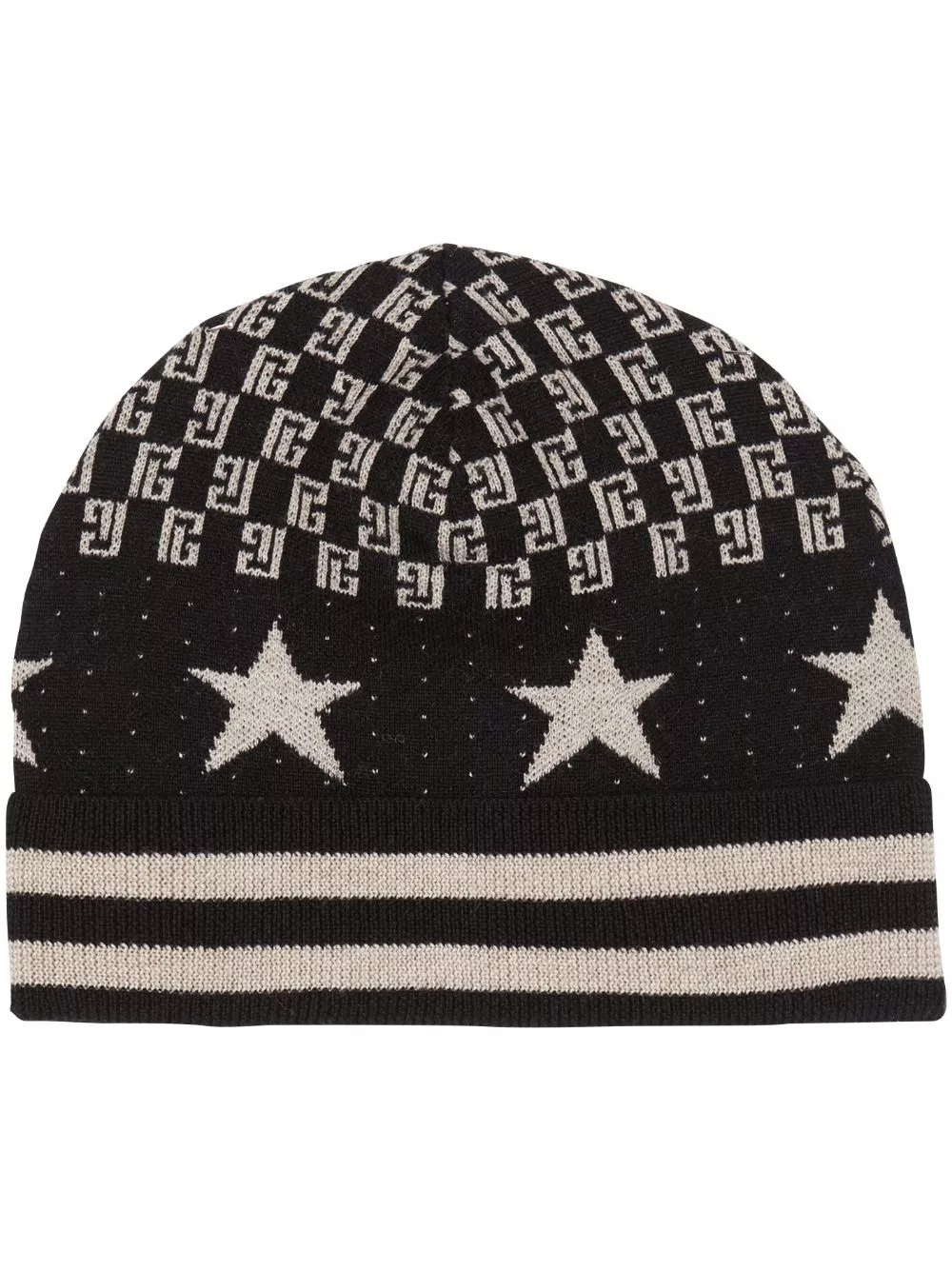 Cheap Balmain monogram intarsia-knit beanie Men 0126