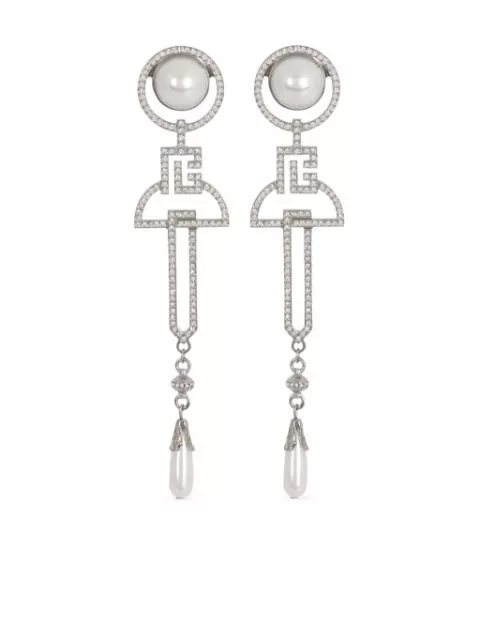 Balmain Art Deco clip-on earrings Women 0119