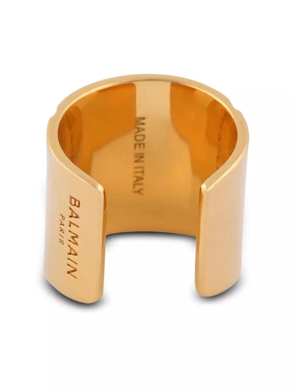 Cheap Balmain engraved-logo circular-design ring Women 0119