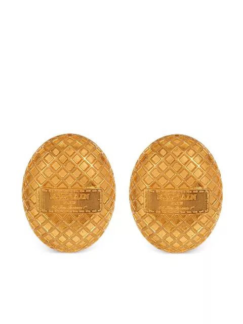 Balmain Signature Grid earrings Women 0119