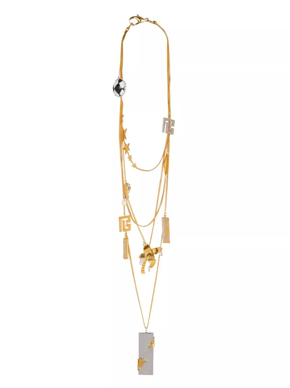 Affordable Balmain Miami embellished sautoir necklaces Women 0124