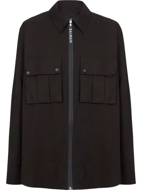 Balmain zip-up cotton shirt Men 0114