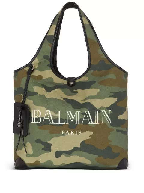 Affordable Balmain B-Army camouflage-print tote bag Men 0131