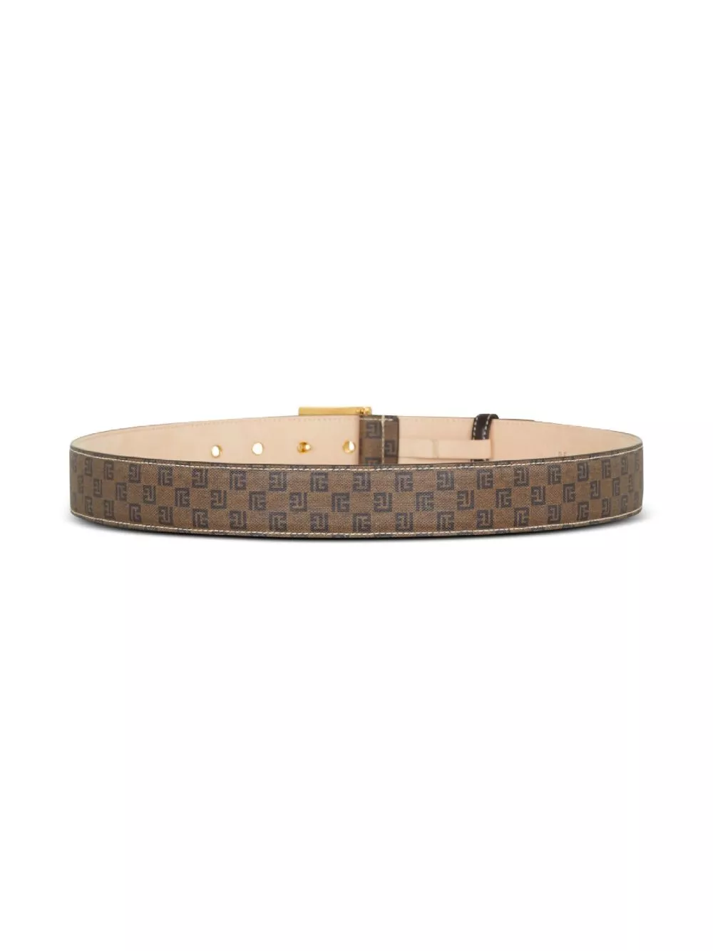 Affordable Balmain monogram-print logo-plaque belt Men 0126