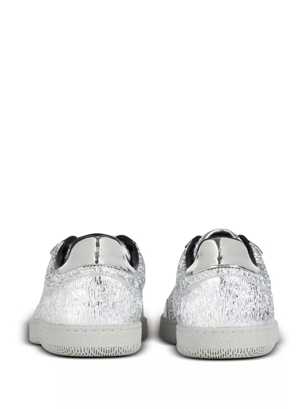 Affordable Balmain Swan metallic-leather sneakers Men 0125