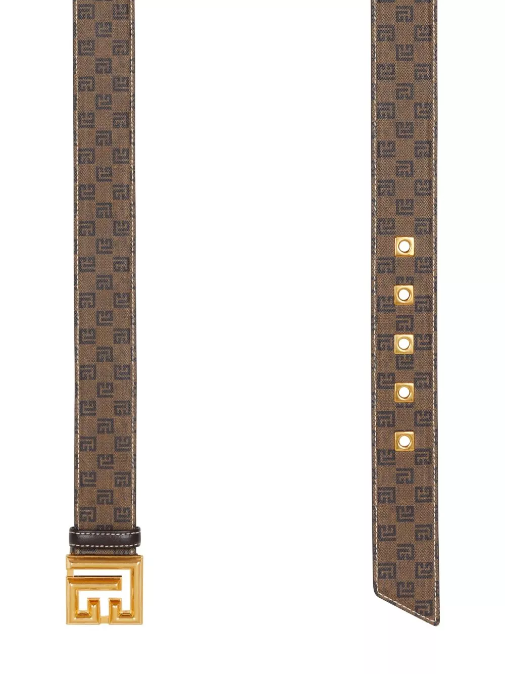 Affordable Balmain monogram-print logo-plaque belt Men 0126