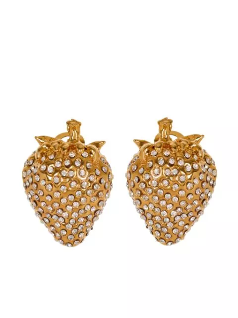 Balmain strawberry rhinestone earrings Women 0119