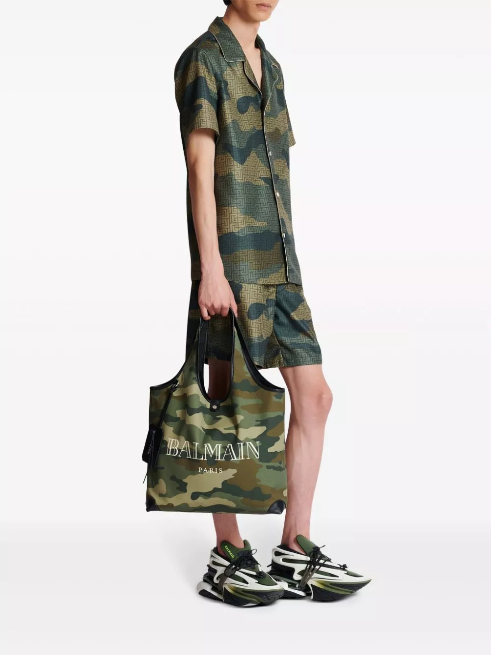 Affordable Balmain B-Army camouflage-print tote bag Men 0129