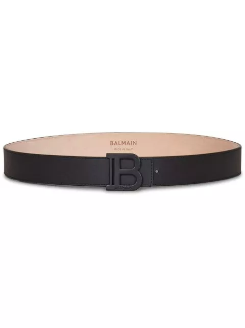 Balmain logo-plaque buckled belt Men 0126