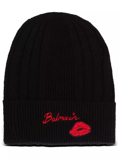 Balmain logo-embroidered beanie Men 0120