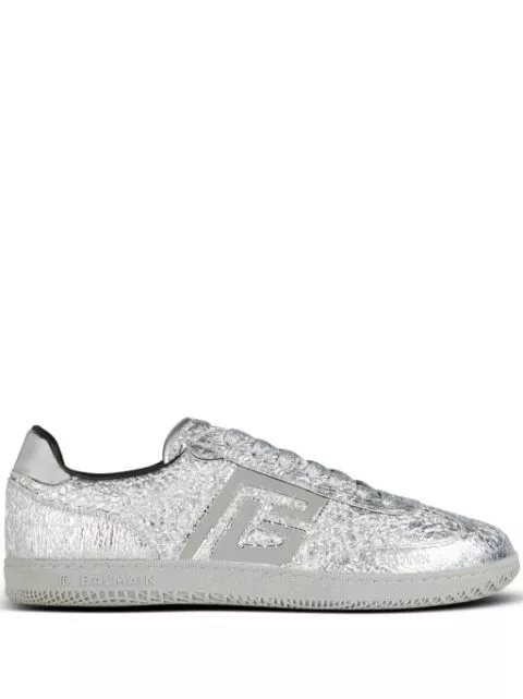 Balmain Swan metallic-leather sneakers Men 0125