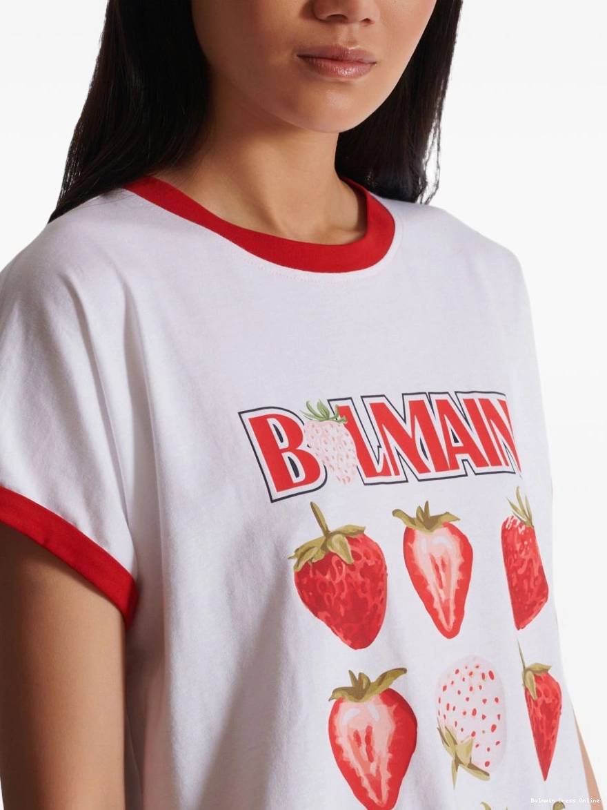 Affordable Women T-shirt strawberry print Balmain 0213