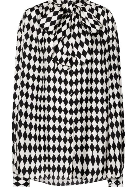 Cheap Balmain geometric-pattern shirt silk Women 0212