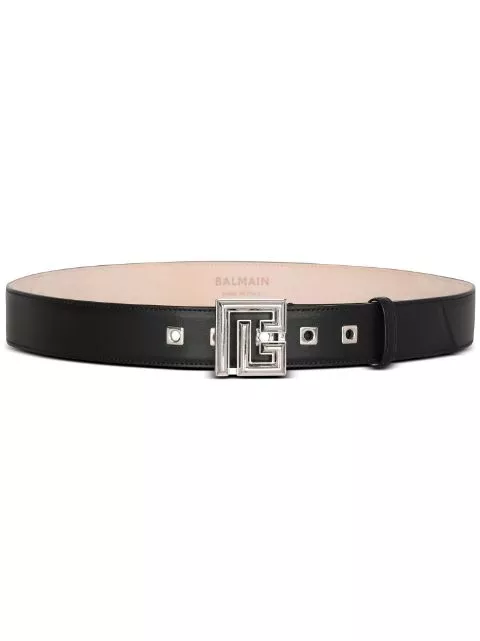 Cheap Balmain logo-buckle leather belt Men 0204