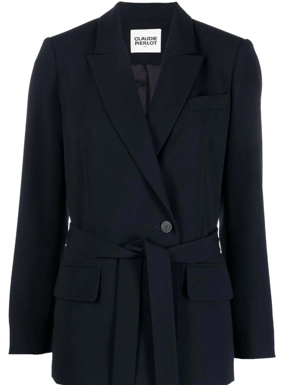 Cheap Women belted Balmain double-breasted blazer 0217