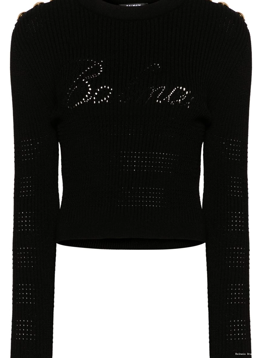 Affordable ribbed 6-Buttons Balmain Women jumper 0225