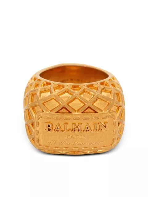 Affordable Balmain Signature embossed-finish ring Women 0203