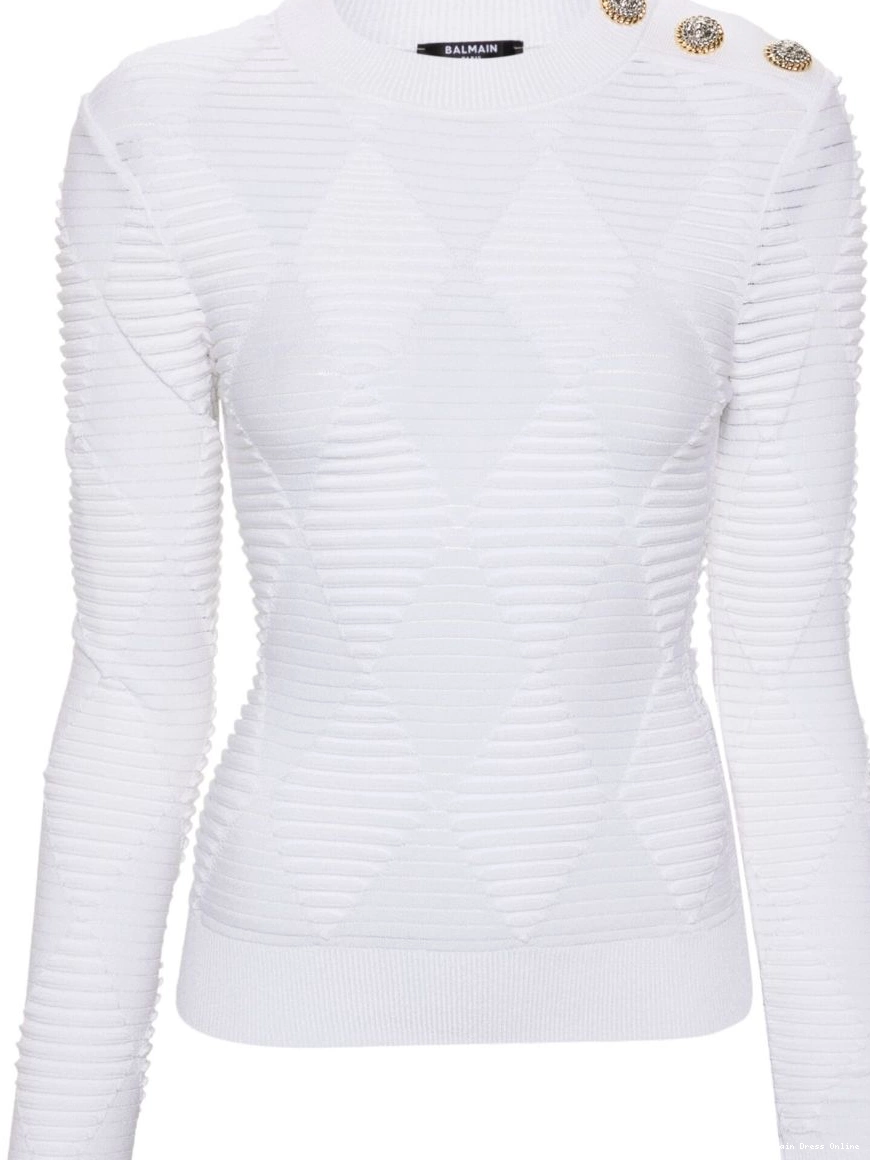 Cheap jumper 3D-knit Women Balmain crew-neck 0225