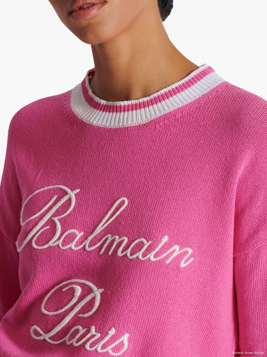 Cheap logo-embroidered Signature Women Balmain Balmain jumper 0213