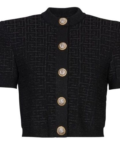 Affordable Labyrinth cropped Women Balmain cardigan PB 0217