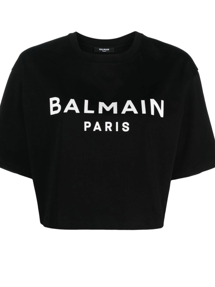 Affordable logo T-shirt cropped Women Balmain 0225