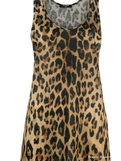 Affordable tank top leopard-print linen Balmain Women 0209