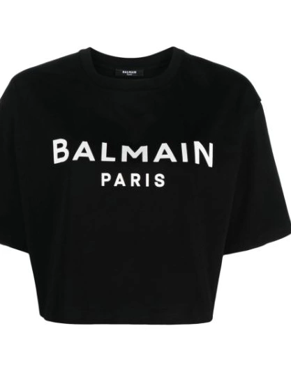 Affordable logo T-shirt cropped Women Balmain 0225