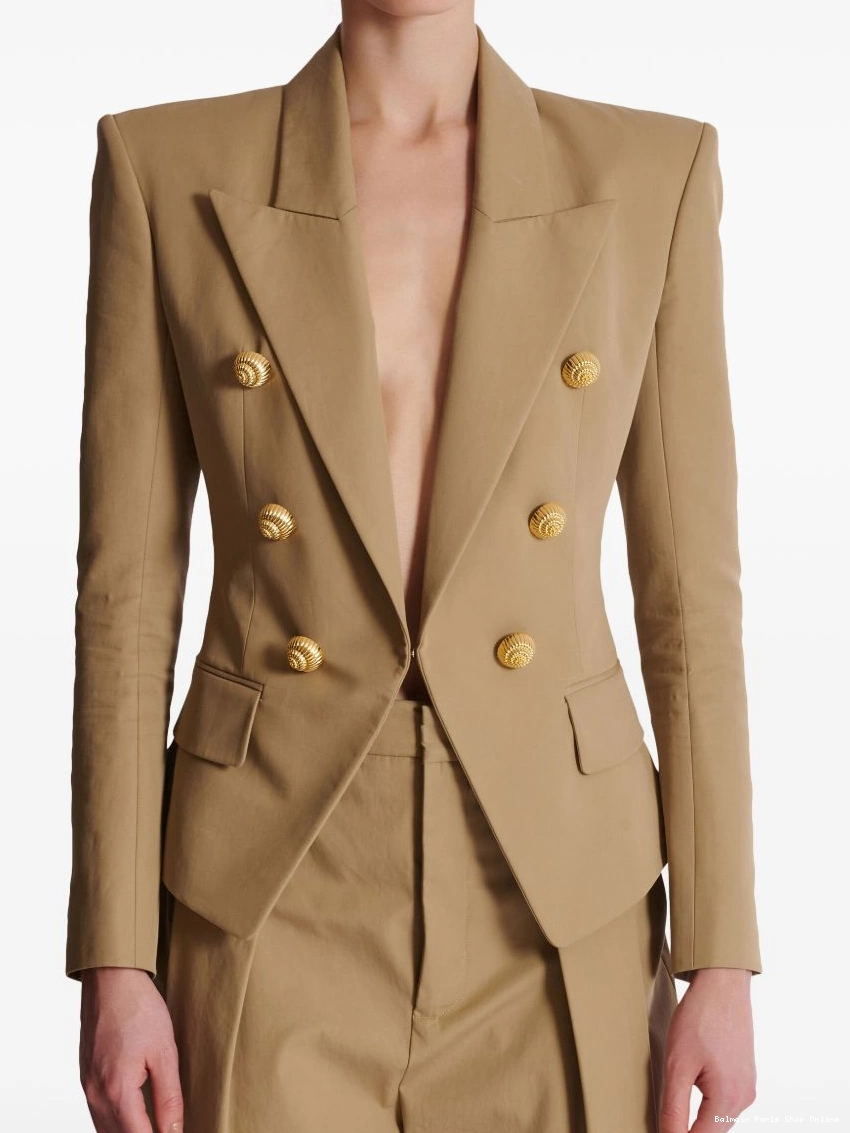 Affordable Women double-breasted buttoned Balmain blazer 0223