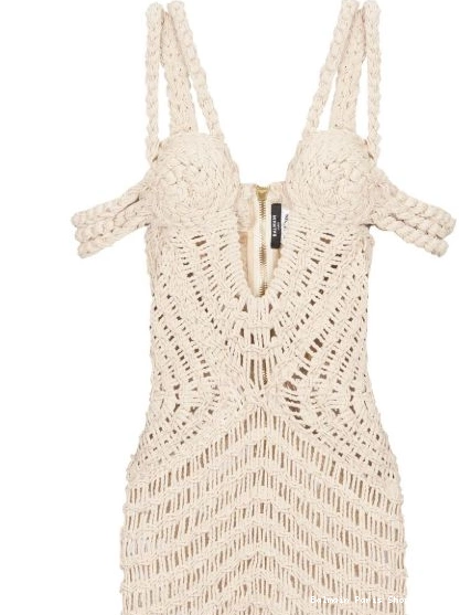 Cheap knit Women macrame dress shoulder Balmain off 0219