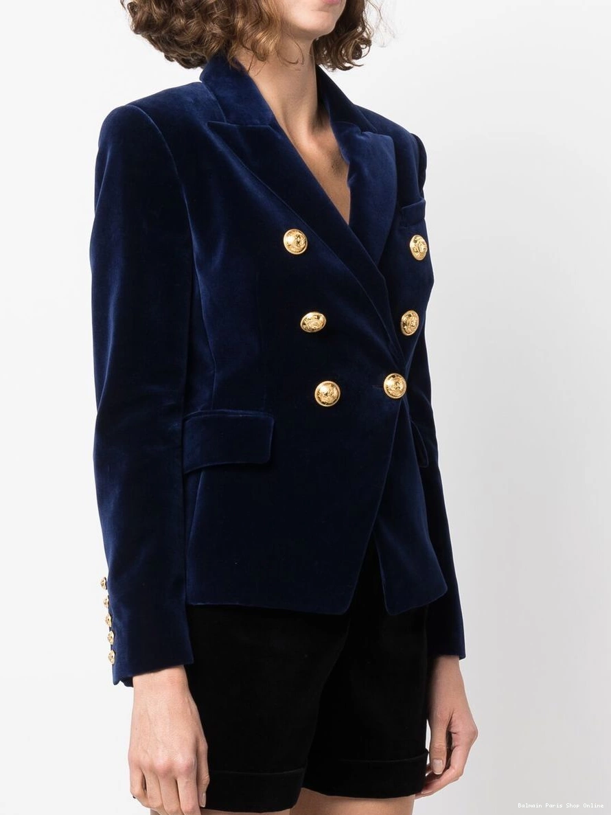 Affordable Women velvet tailored blazer Balmain 0222