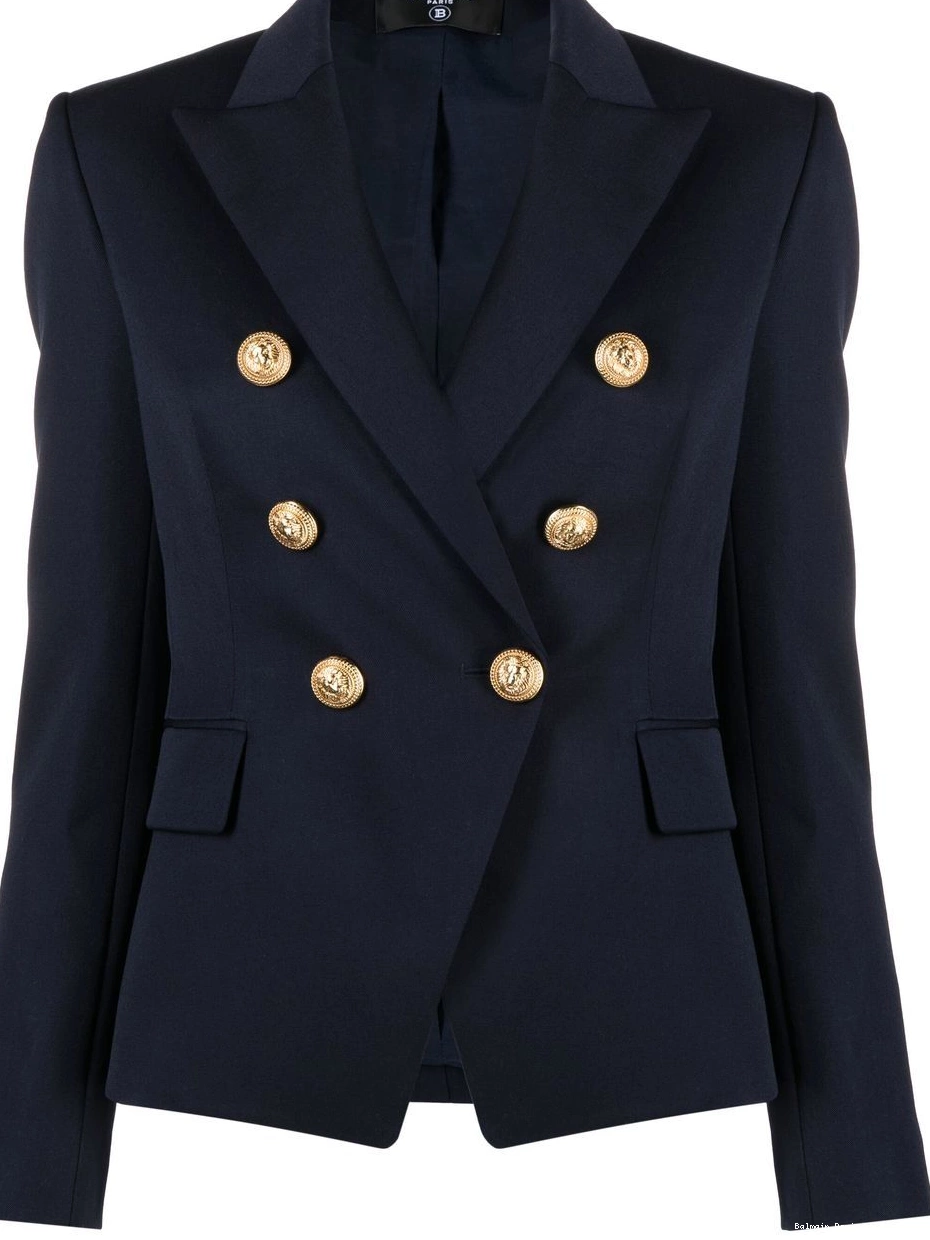 Affordable blazer double-breasted Women peak-lapels Balmain 0223