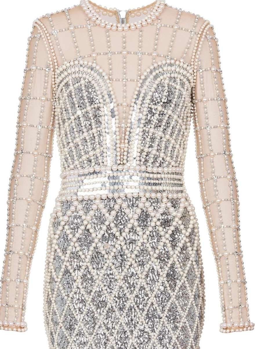 Cheap minidress Women Balmain beaded embellished 0216