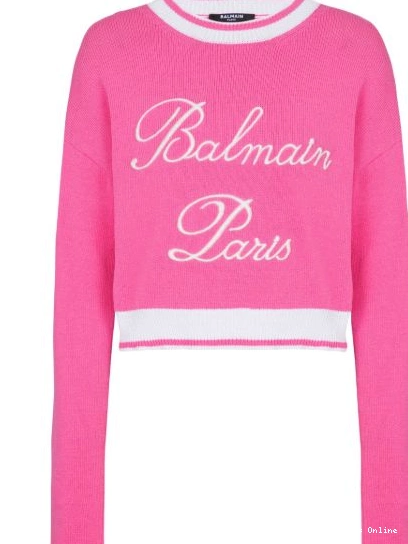 Cheap logo-embroidered Signature Women Balmain Balmain jumper 0213