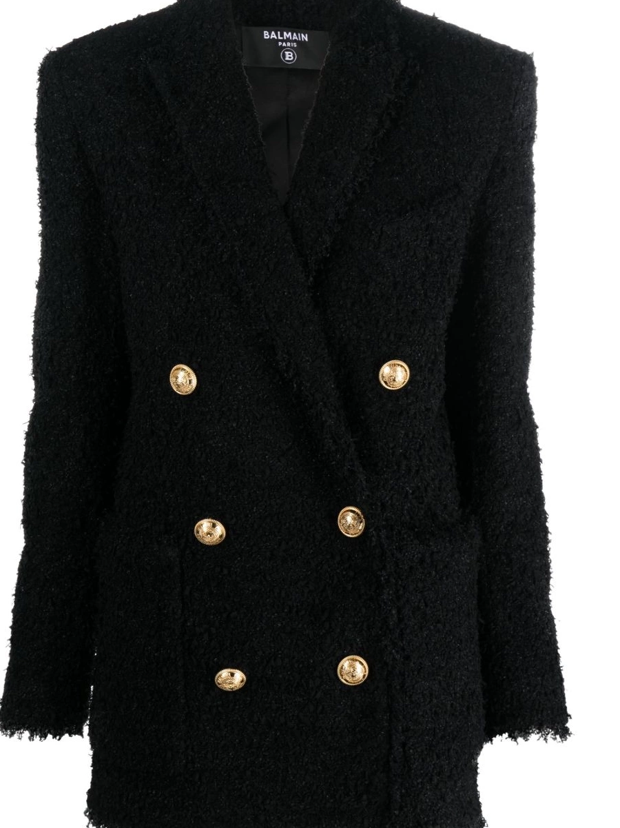 Affordable blazer oversized double-breasted tweed Balmain Women 0213