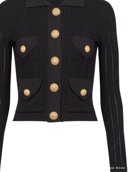 Cheap buttoned cardigan ribbed Women Balmain 0224