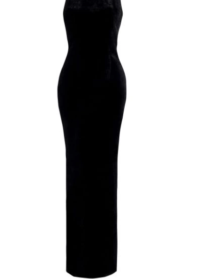 Affordable gown crystal-embellished Balmain velvet Women 0222