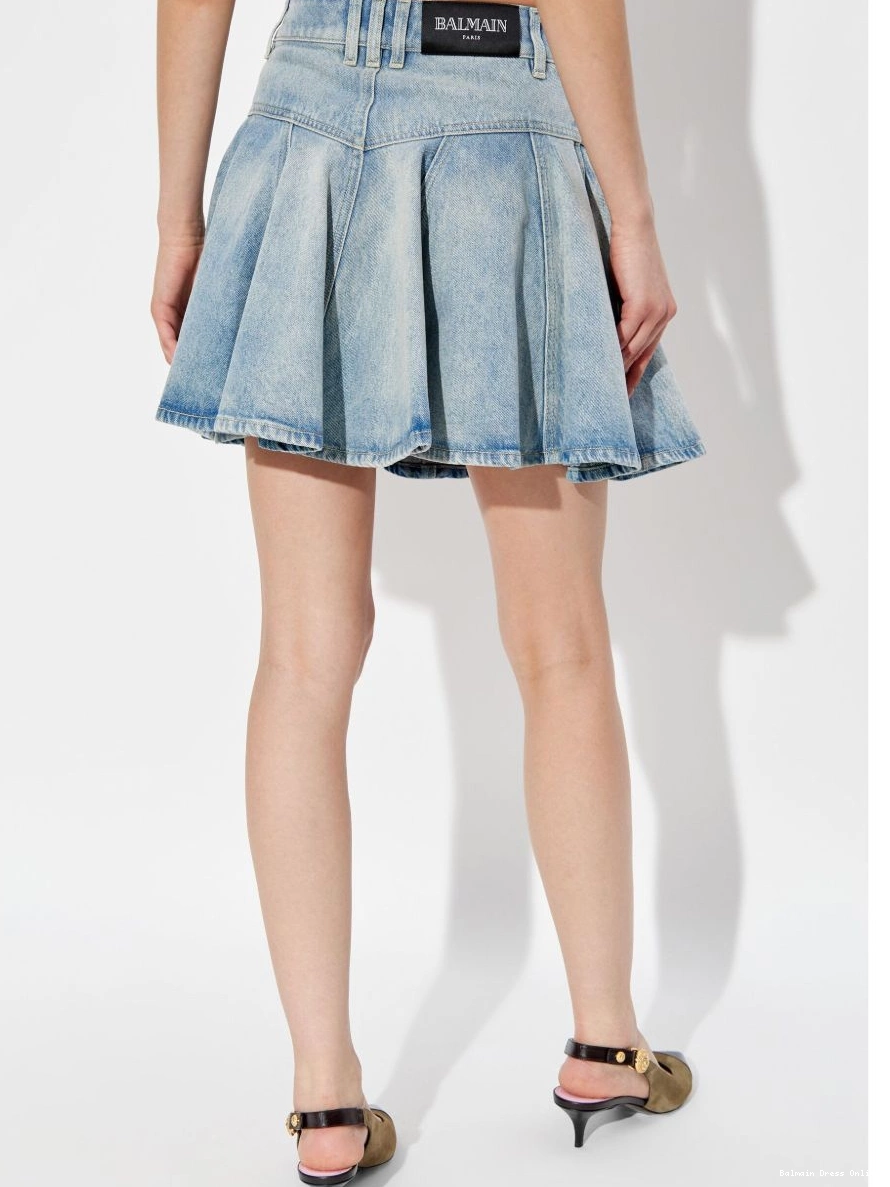 Affordable Women denim mini skirt Balmain 0212