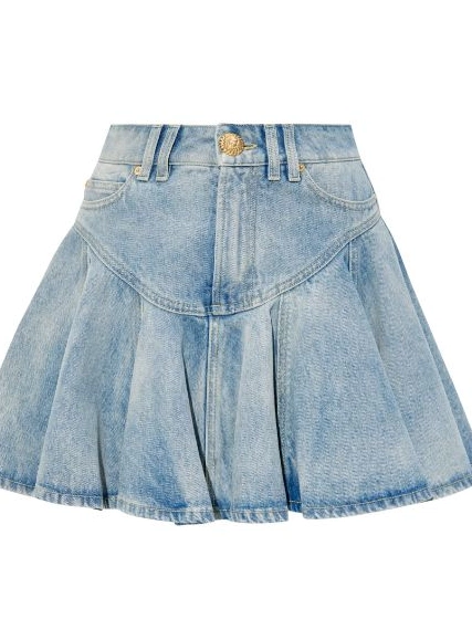 Affordable Women denim mini skirt Balmain 0212