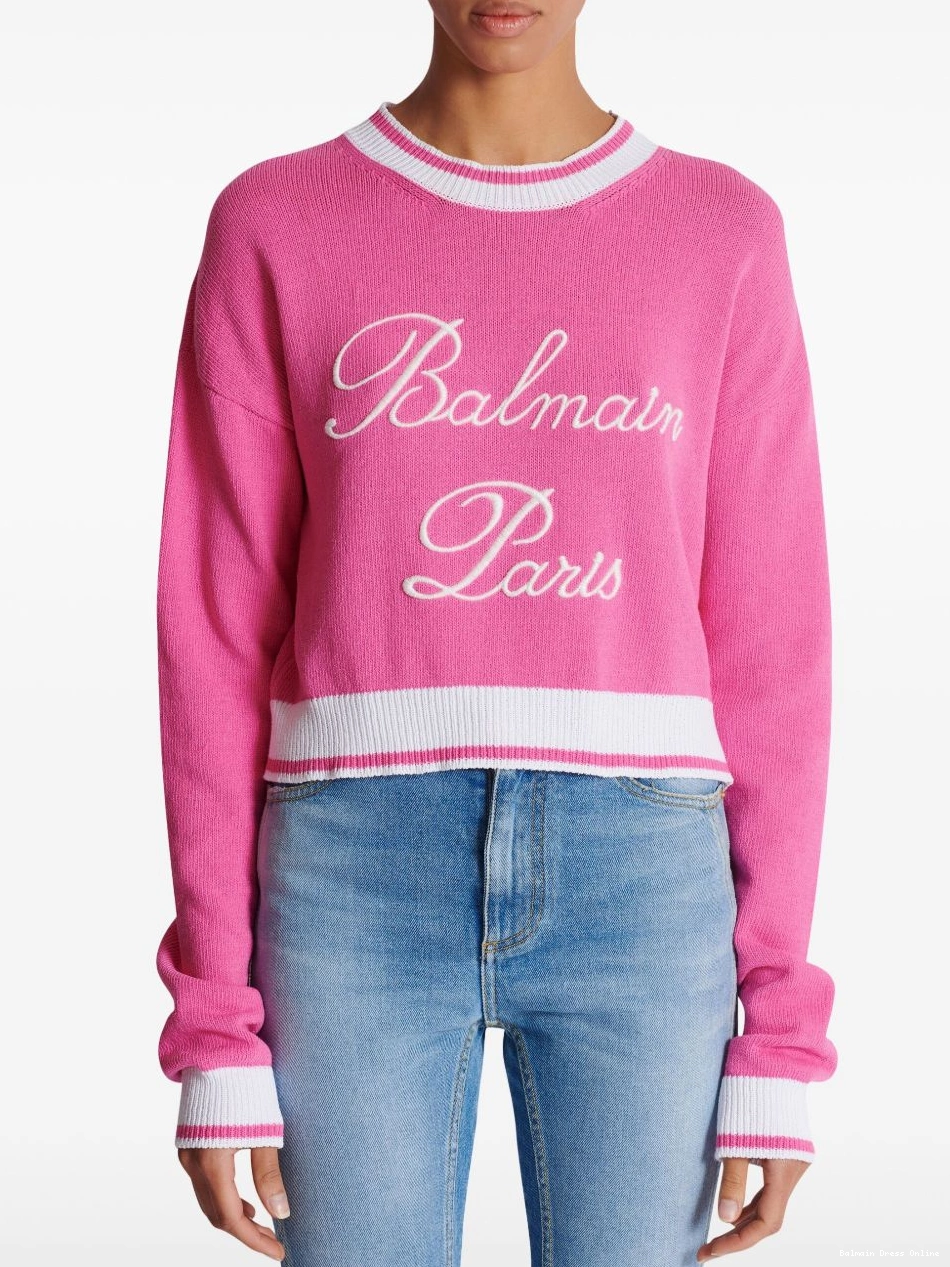 Cheap logo-embroidered Signature Women Balmain Balmain jumper 0213