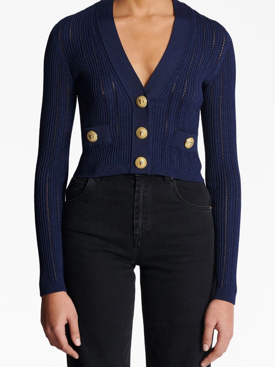 Affordable Balmain cardigan Women cropped V-neck 0210