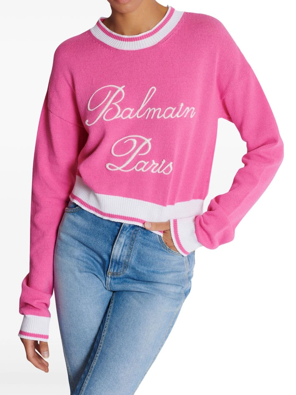 Cheap logo-embroidered Signature Women Balmain Balmain jumper 0213