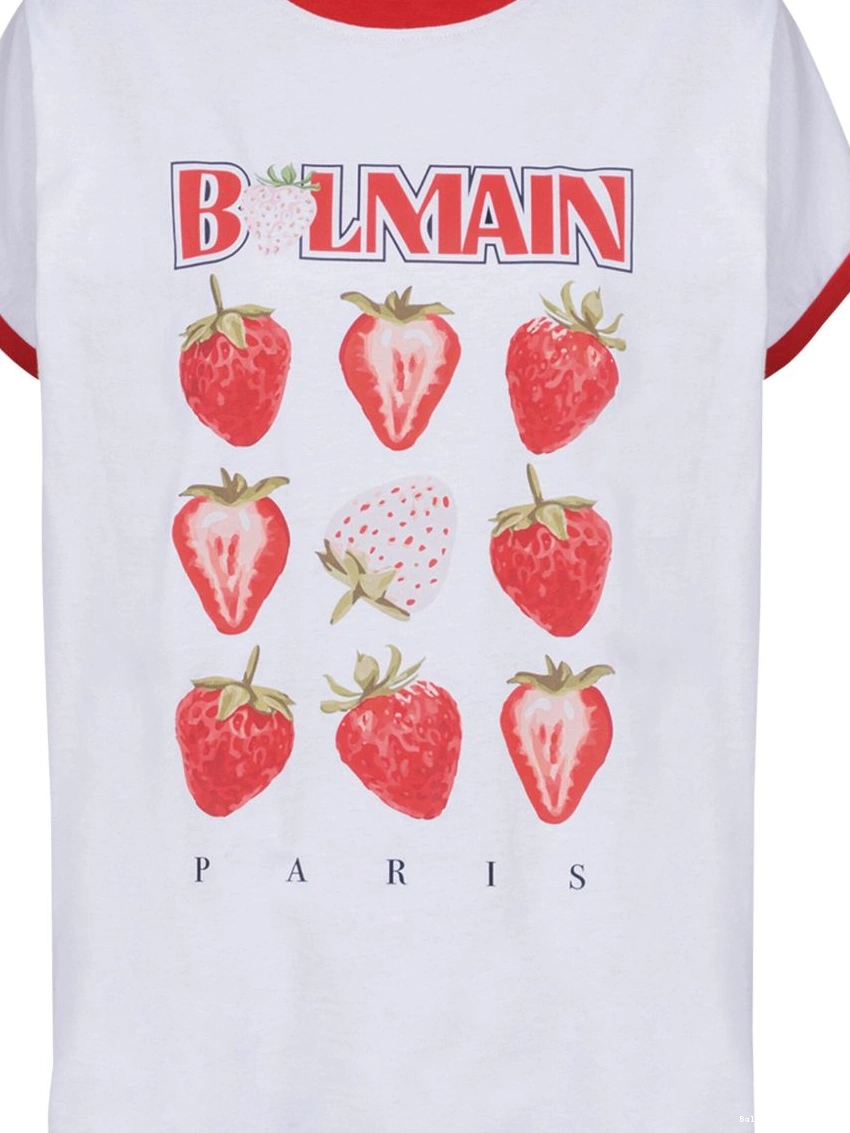 Affordable Women T-shirt strawberry print Balmain 0213