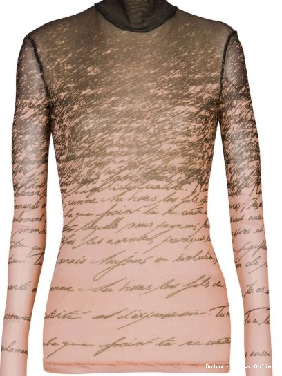 Affordable Balmain Women Love Letter-print top 0218