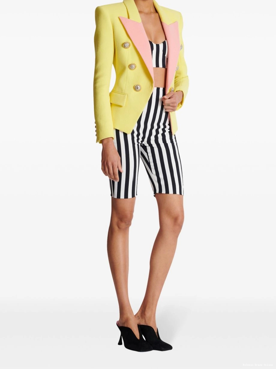 Cheap blazer two-tone Balmain peak-lapel Women 0215