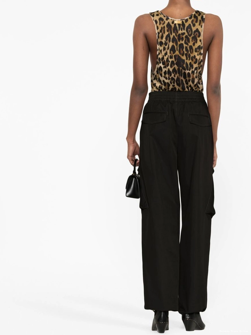 Affordable tank top leopard-print linen Balmain Women 0209