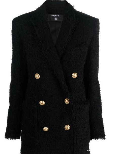 Affordable blazer oversized double-breasted tweed Balmain Women 0213