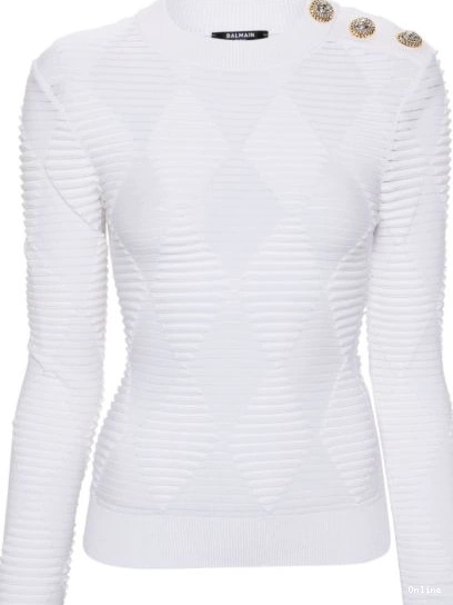 Cheap jumper 3D-knit Women Balmain crew-neck 0225