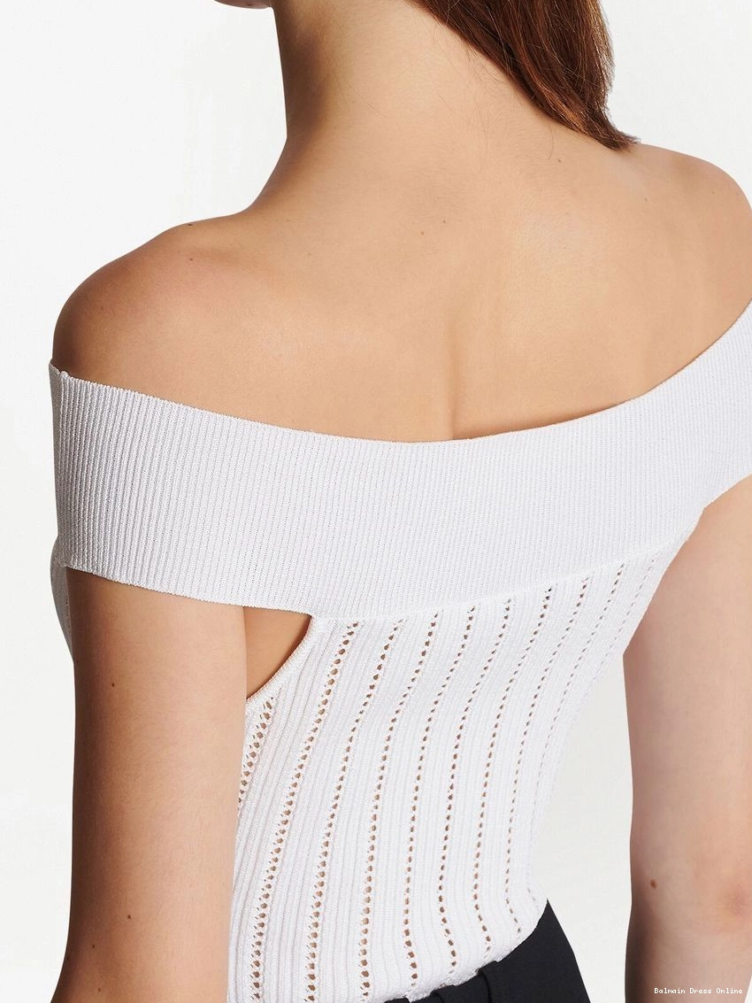 Affordable Women knit bodysuit Balmain openwork 0210