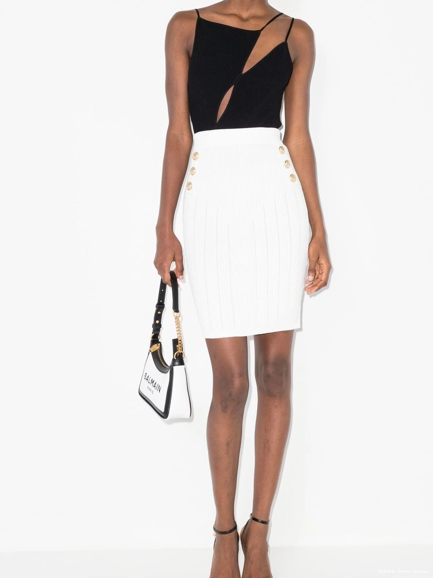 Affordable Women skirt Balmain high-waisted knitted 0212