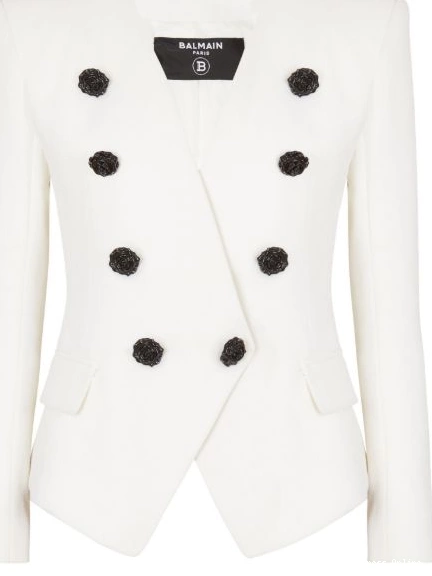 Affordable crepe Balmain Women blazer floral-applique 0220